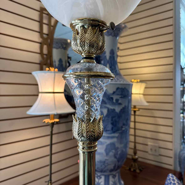 Brass Torchiere Lamp