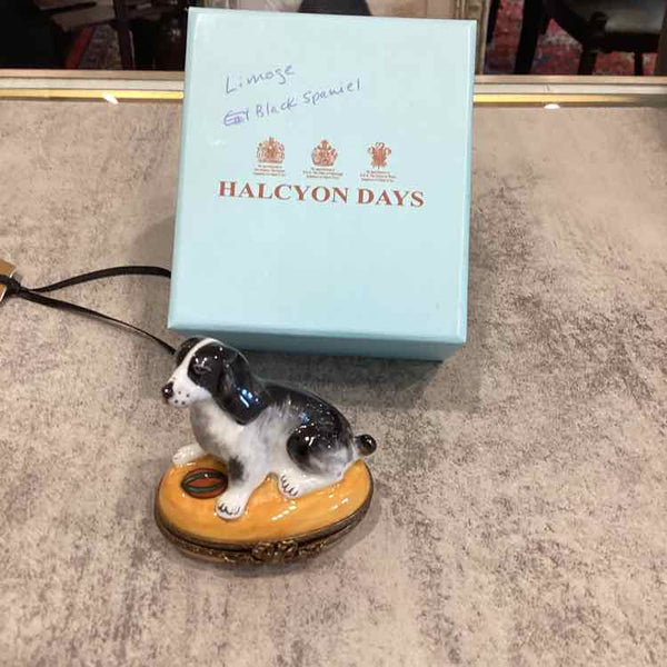 Halcyon Days Black Spaniel Box