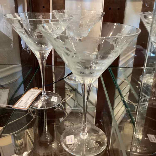 Six Safari Party Martini Glasses