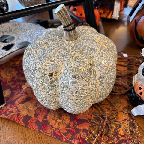 Mosaic Mirror Pumpkin