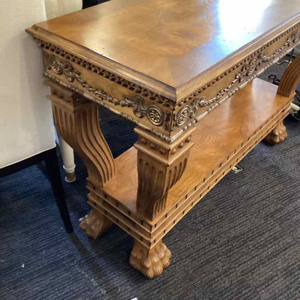 Carved Wood Sofa Table