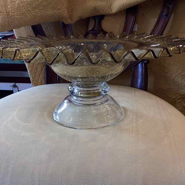 Ruffled Edge Yellow Footed Bowl