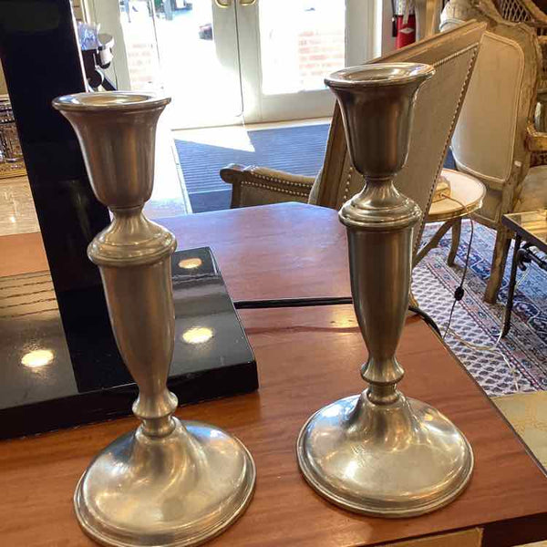 Pair Of Pewter Candlesticks