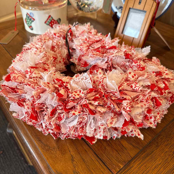 Valentine Holiday Cloth Wreath