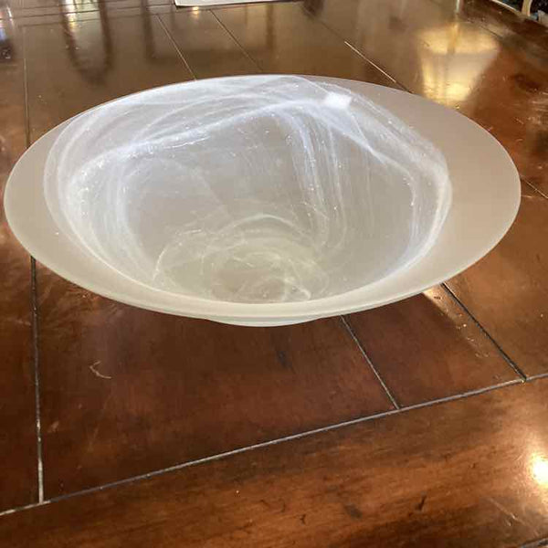12" Opaque Alabaster-like Glass Bowl