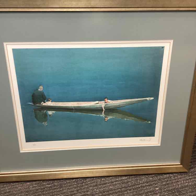 Framed Giclee Print  by Marina Kontorina "With Grandpa"