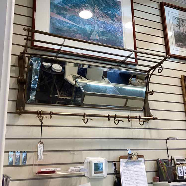 Hanging Glass And Metal Coat Rack
