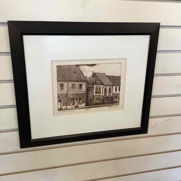 "Street Of Szentendre" Etching