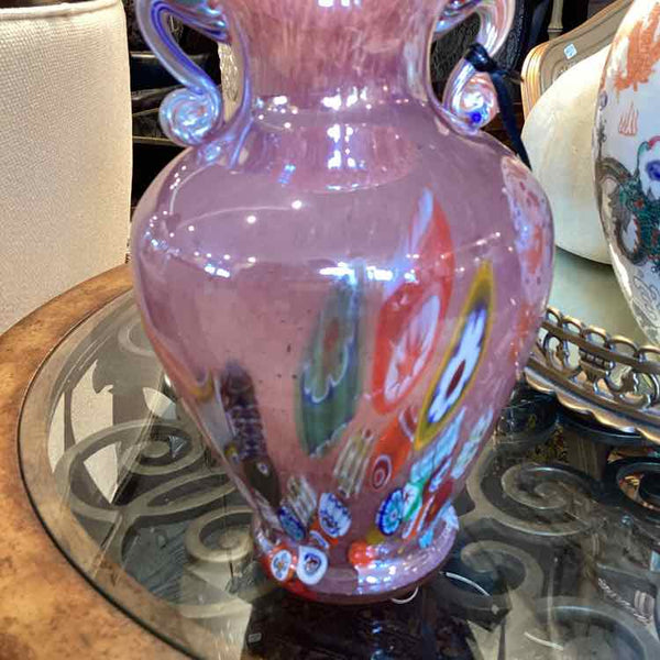 Murano Pink Glass Vase