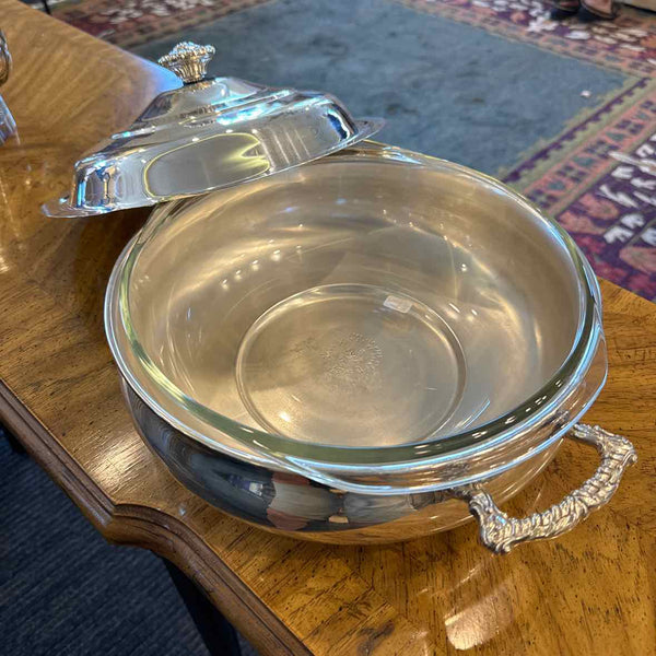 Three Piece Silverplate Casserole Dish