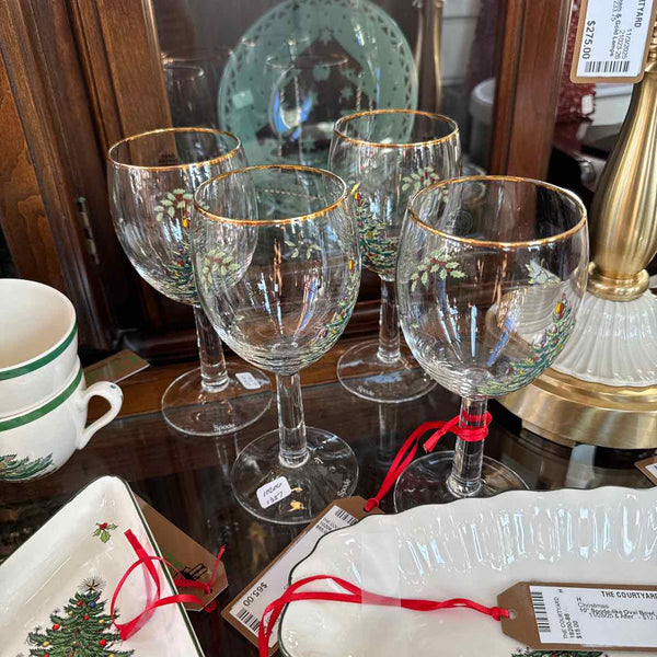 8 Spode Wine Glasses