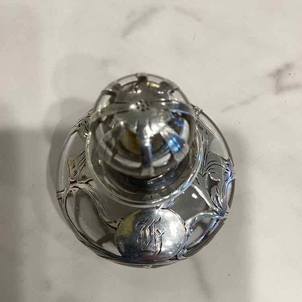 Antique Crystal Sterling Silver Perfume Bottle