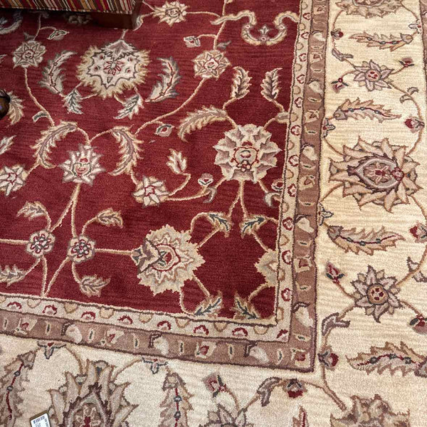 Rust And Beige Wool  Rug