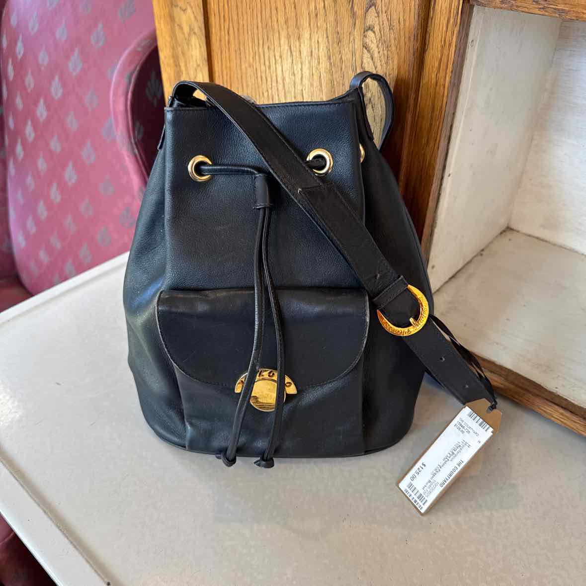 Navy Blue Paloma Picasso Bucket Bag