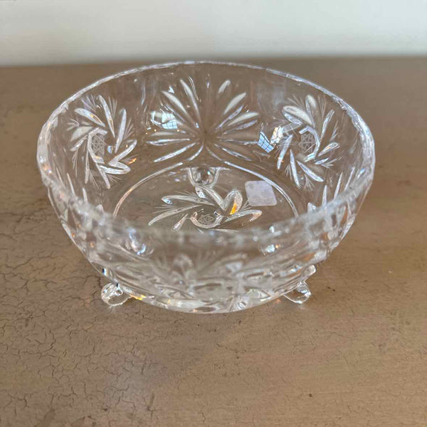 Footed Cut Glass Bowl