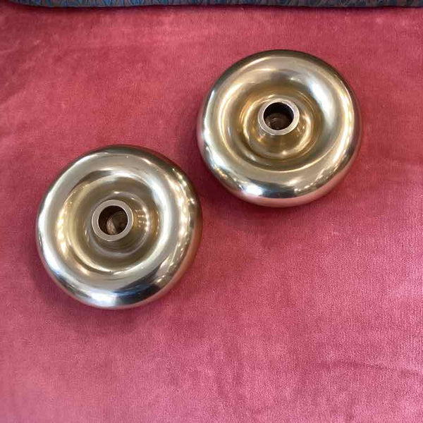 Pair Balloon Gold Taper Holders