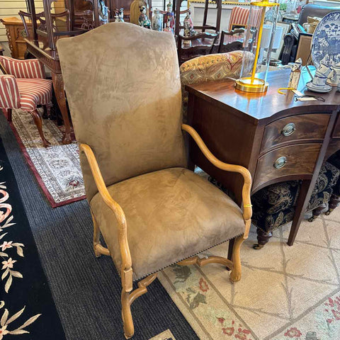 Kreiss Ultra-Suede Caramel Arm Chair