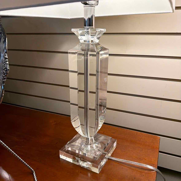 Pr. Crystal Column Table Lamps