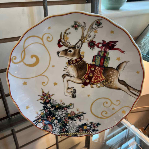 Williams Sonoma Reindeer Plate