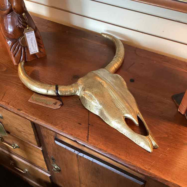 Metal Long Horn Wall Hanging