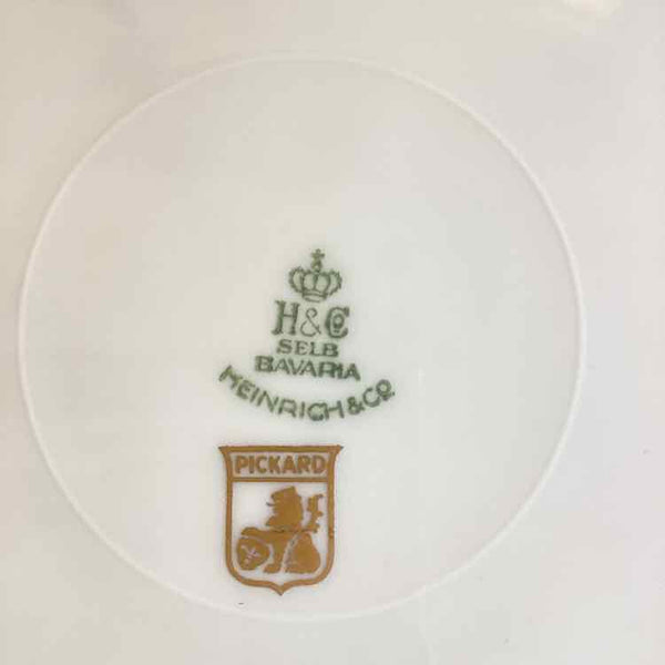 Pickard Floral Plate With Green Rim