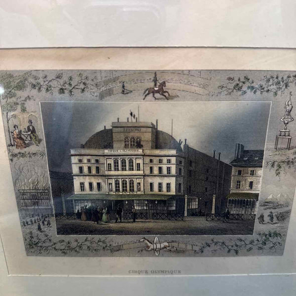 Engraving of Cirque Olympique, Parisian Theater/Circus Venue