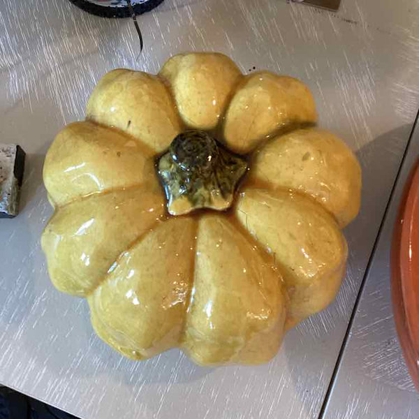 Golden Ceramic Pumpkin