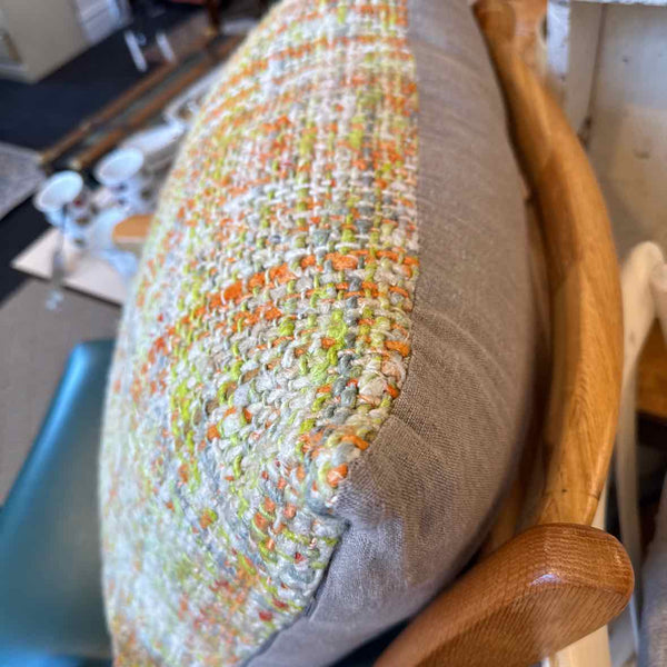 Orange And Green Down Pillow