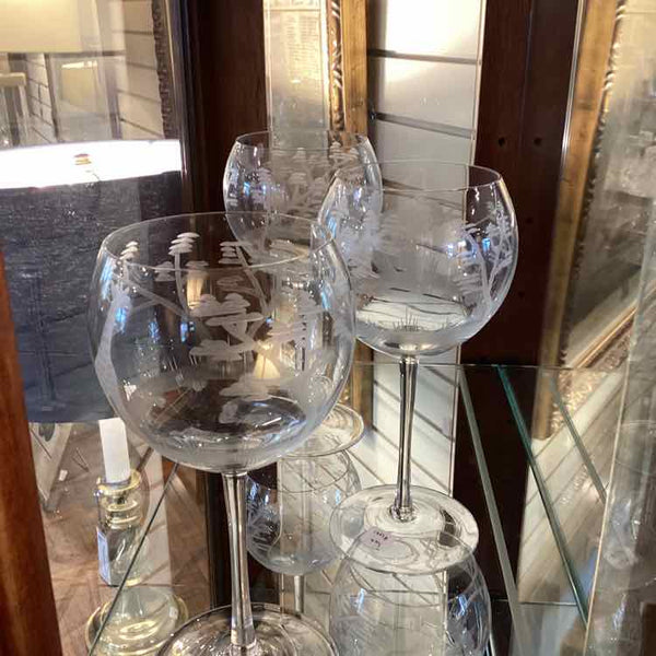 Six Safari Party Wine Glasses