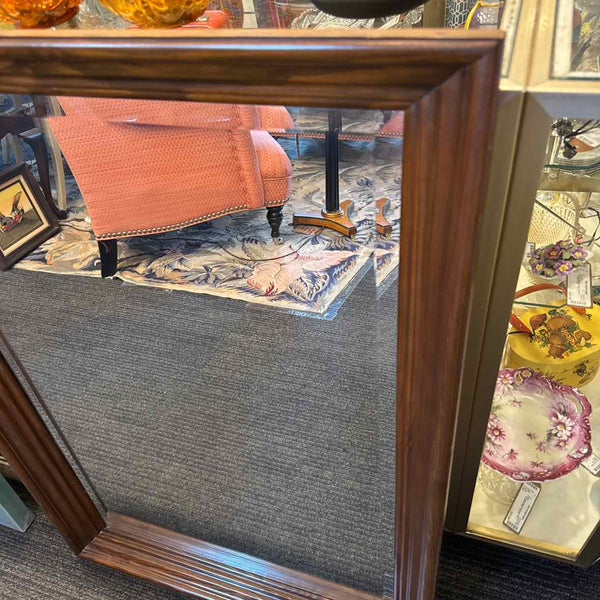 Wood Framed Beveled Mirror