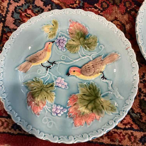 "As Is" Pair Of Majolica Plates