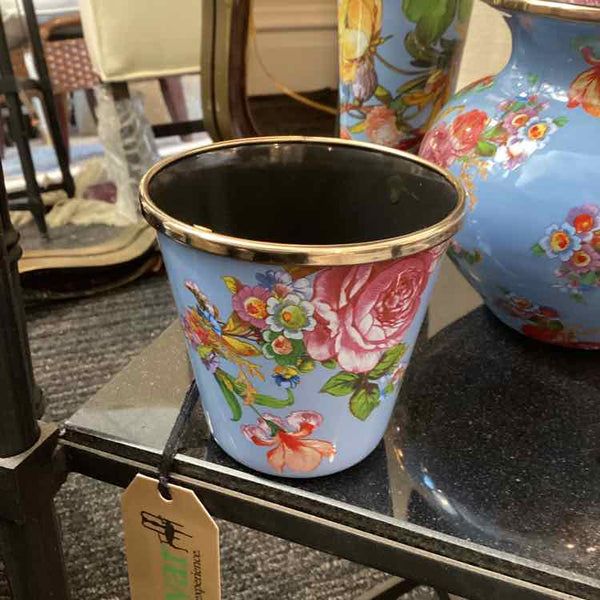 Blue Flowered Mackenzie-Childs Tumbler