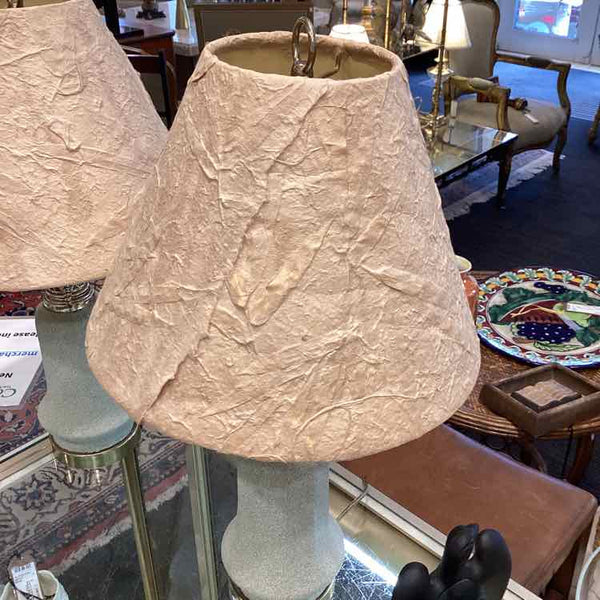 Pair Of Green And Gold Lamps