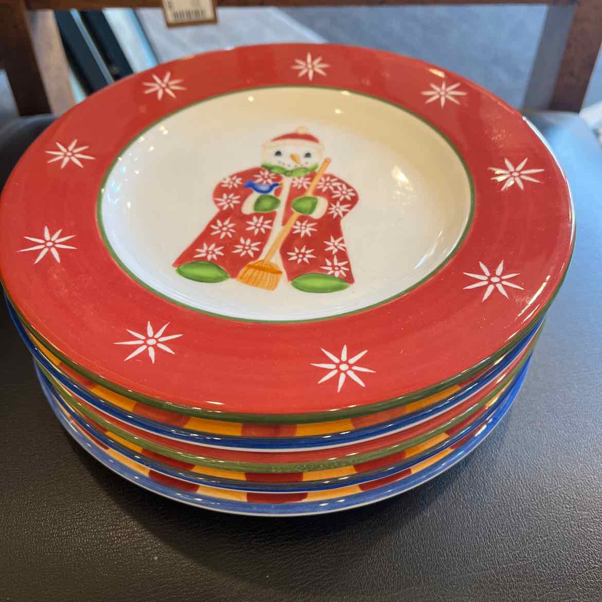 Block Christmas Plates