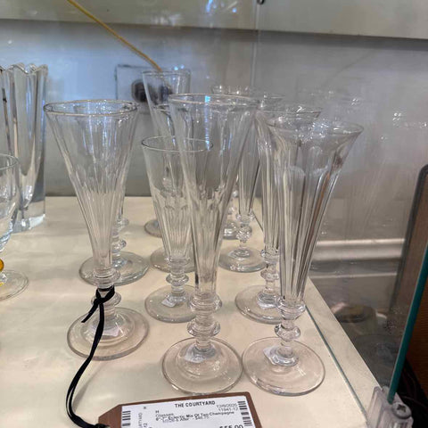 Eclectic Mix Of Ten Champagne Glasses
