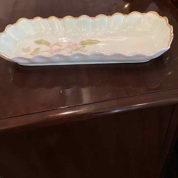 M R Limoges Floral Dish