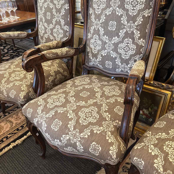 Arm Chair - Toille - Taupe and Cream