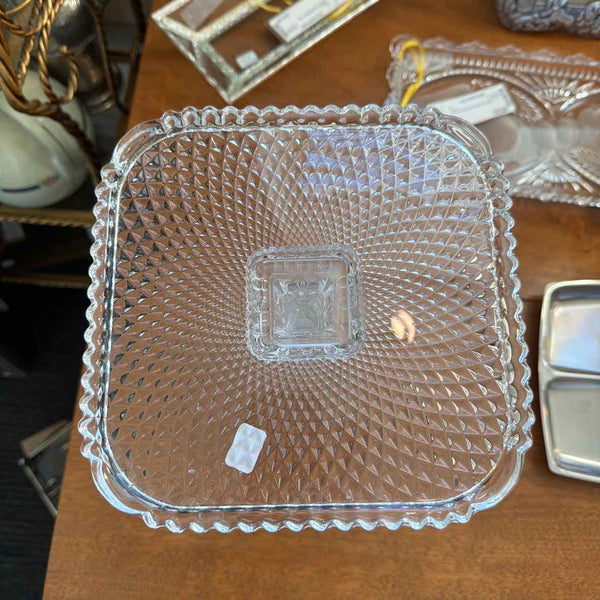 Glass Cake Plate - Square