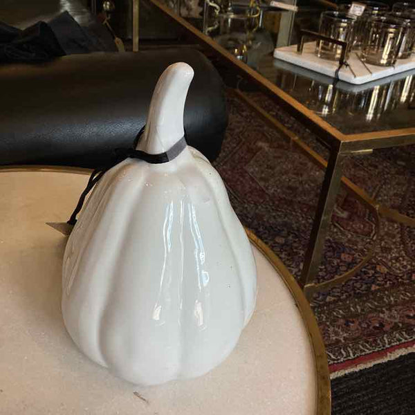 Crate & Barrel White Ceramic Gourd