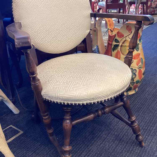Victorian Greek Pattern Nailhead Chair
