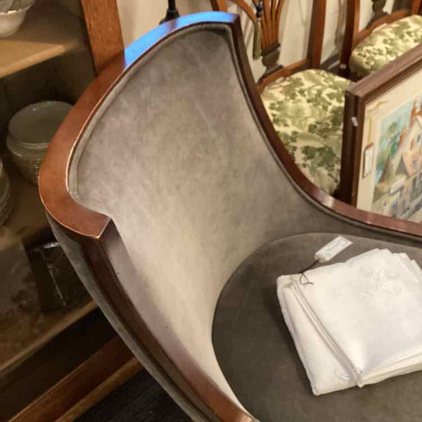 Gray Velvet Side Chair