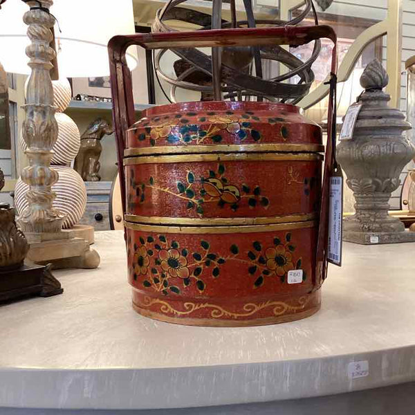 "As Is" Vintage Asian Three Tier Basket