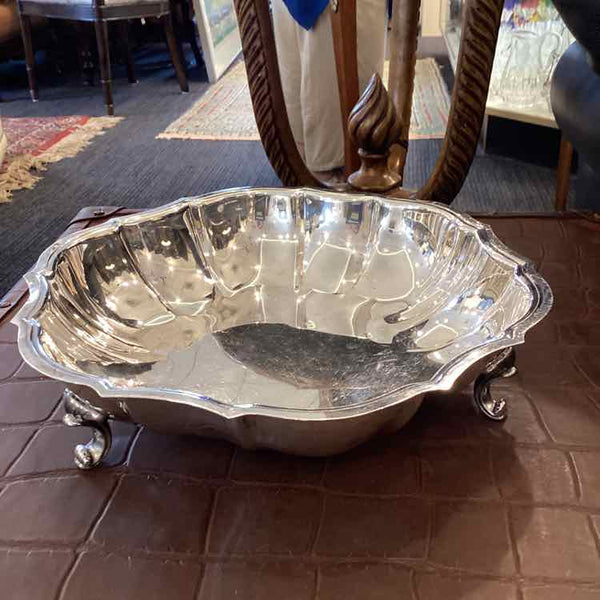 Chippendale Silverplate Footed Bowl