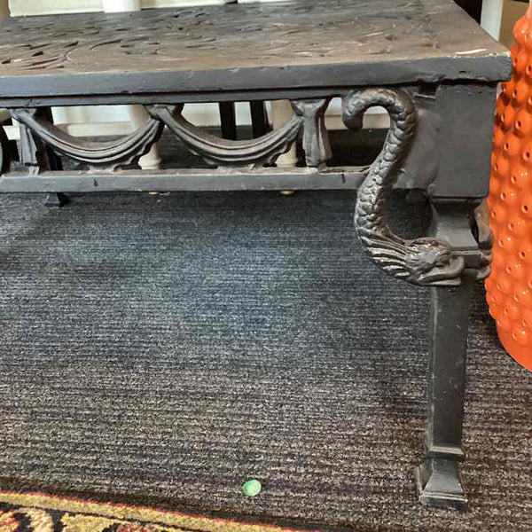 Black Cast Aluminum Coffee Table