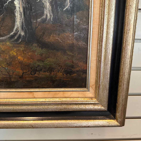 "English Hunting Scene Painting" - signed M. Falquette