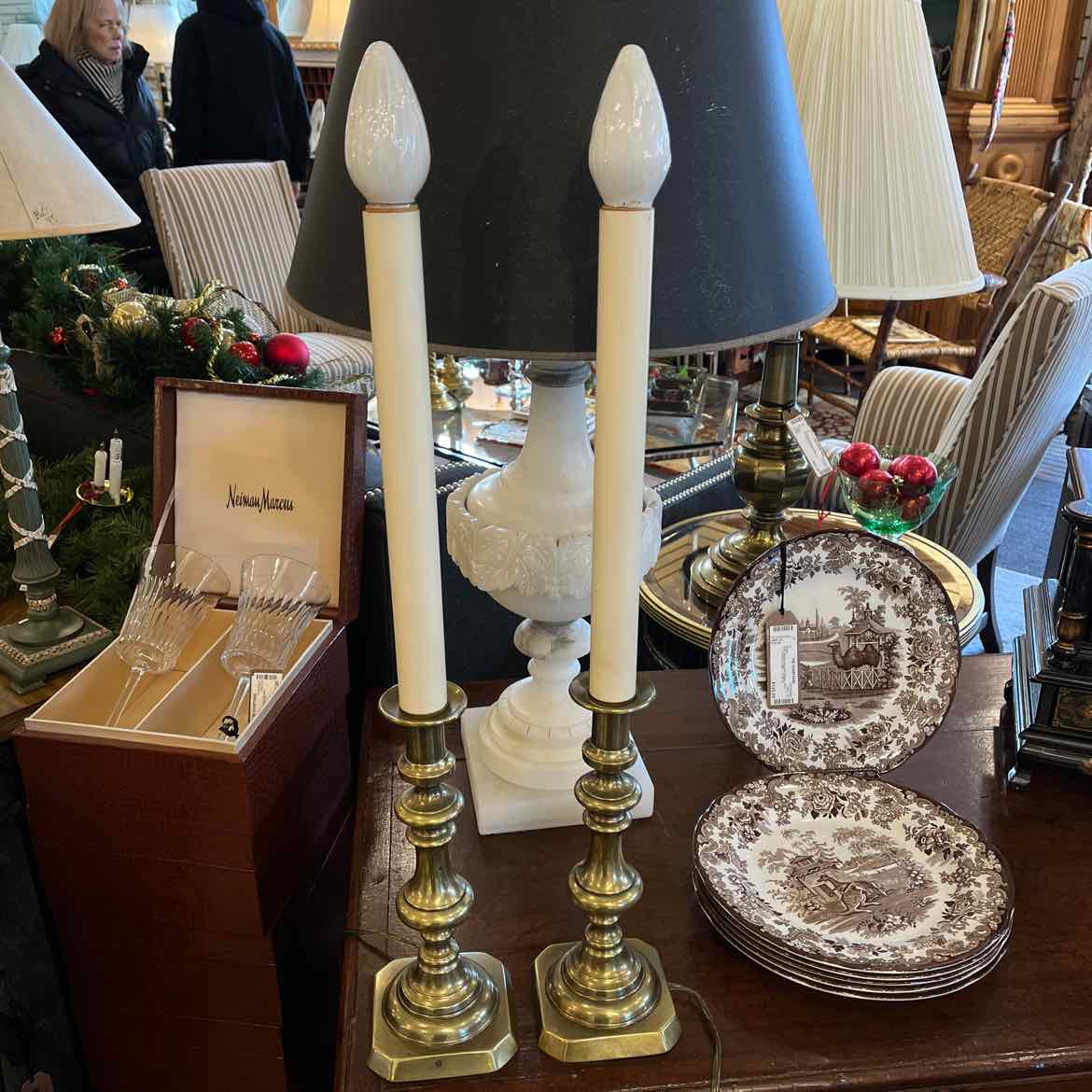 Brass Candlestick Lamps