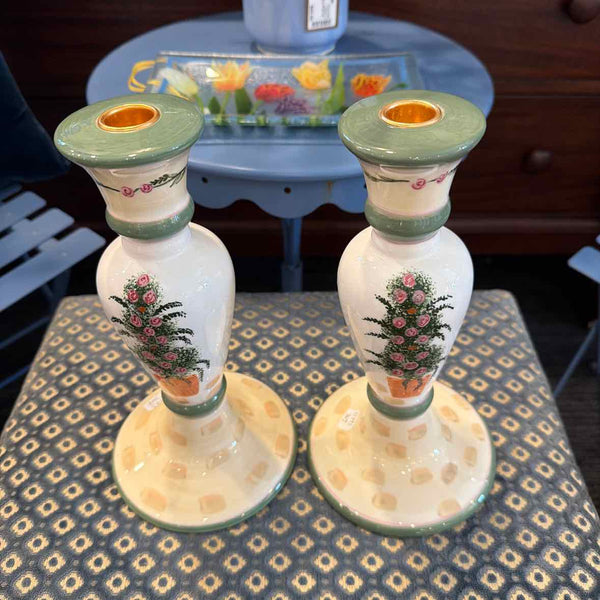 Pair of Ceramic Candlesticks