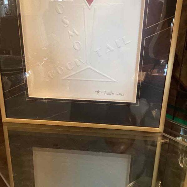 "Cosmo" Embossed Framed Art