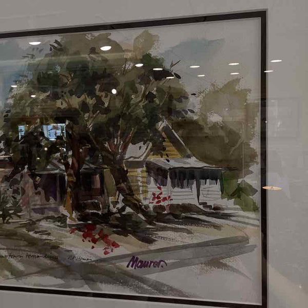 "Downtown Fernandina" Watercolor By William Maurer