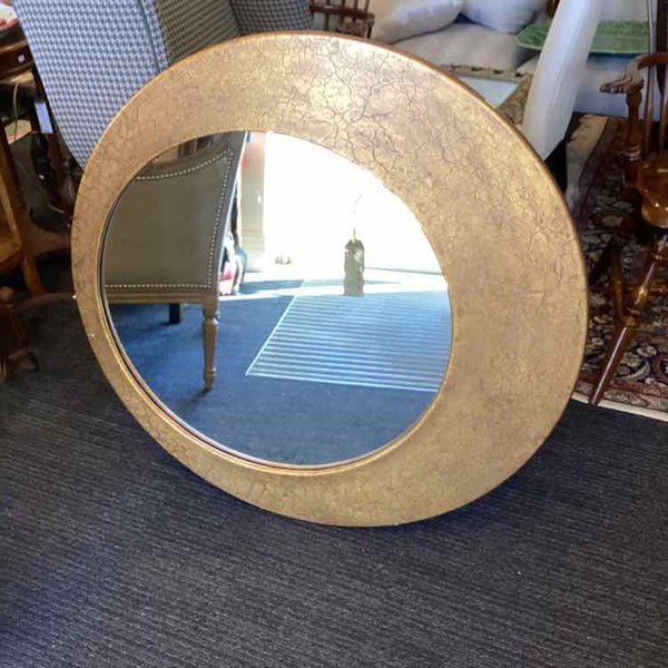30" Round Distressed Bronze Finish Mirror